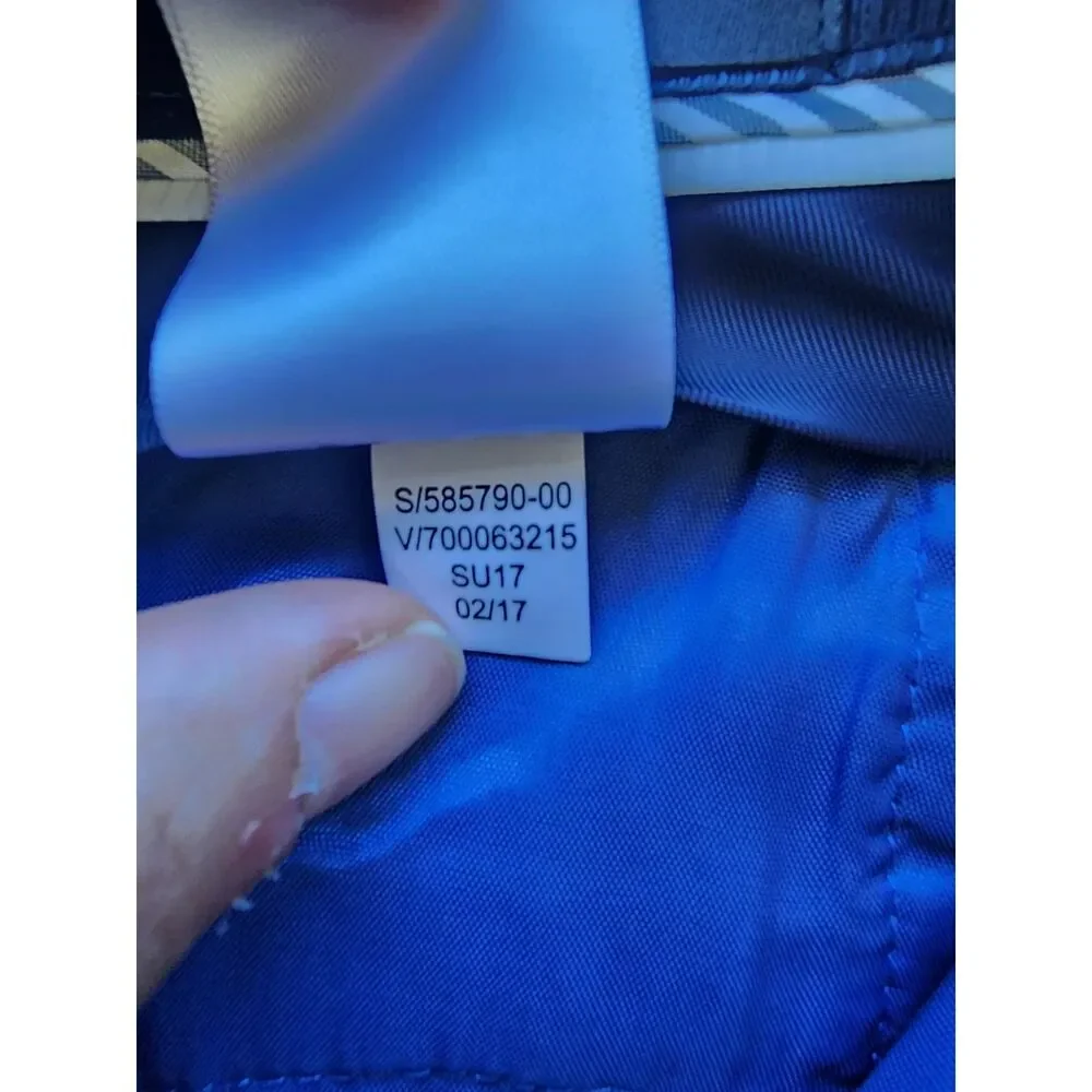 Banana Republic Womens 2 Avery Rayon Linen Blend Blue Tailored Pants Office